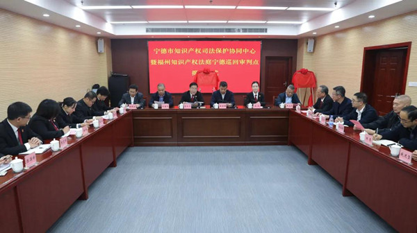 宁德市知识产权司法保护协同中心、福州知识产权法庭宁德巡回审判点入驻揭牌！(图1)